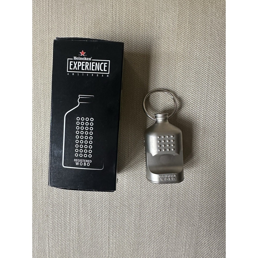 NEW - HEINEKEN EXPERIENCE BEER BOTTLE OPENER KEY CHAIN REGISTERED WOBO AMSTERDAM